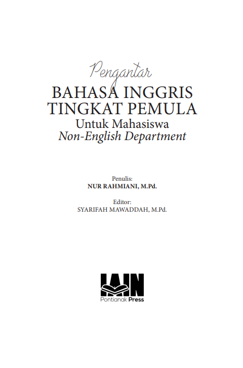 Pengantar Bahasa Inggris Tingkat Pemula Untuk Mahasiswa